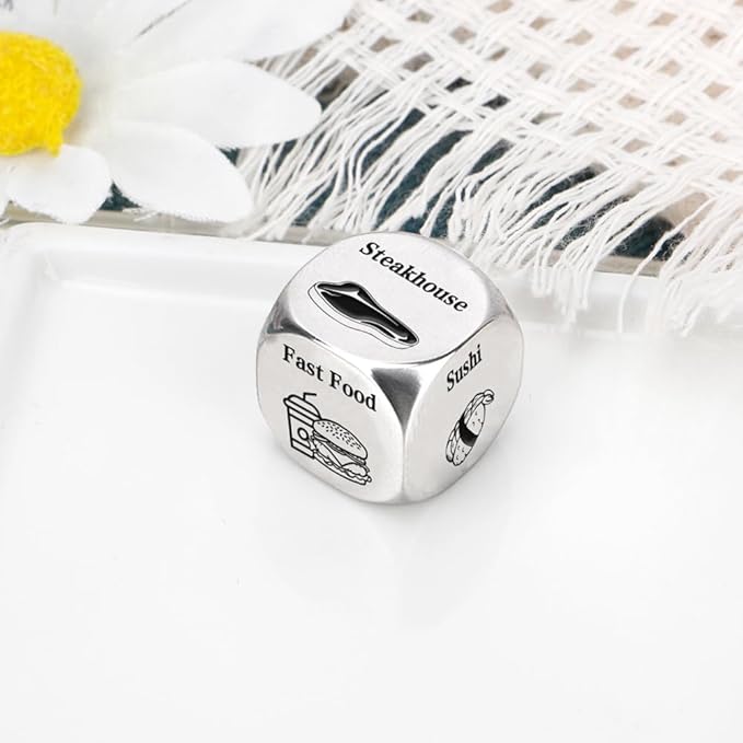 Easter Basket Stuffers For Adults,Birthday Gifts For Him Her, Gifts For Women Men, Anniversary Steel Food Decision Dice Couple Gifts Girlfriend Boyfriend Valentines Day Christmas Birthday Wedding Gift