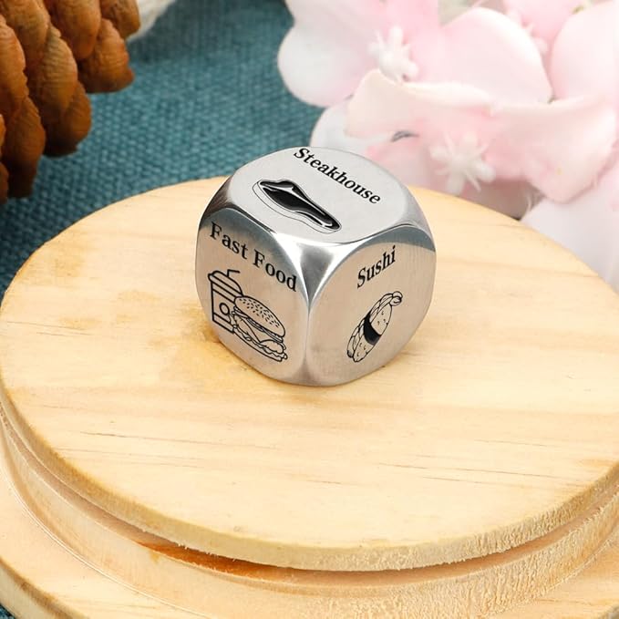 Easter Basket Stuffers For Adults,Birthday Gifts For Him Her, Gifts For Women Men, Anniversary Steel Food Decision Dice Couple Gifts Girlfriend Boyfriend Valentines Day Christmas Birthday Wedding Gift