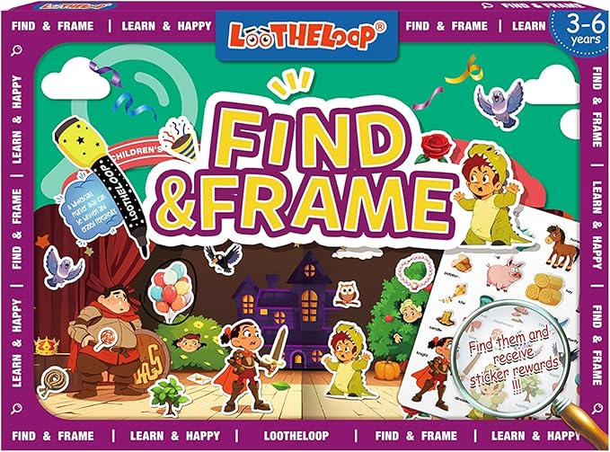 Reusable Search Game and Find Sticker Books for Kids 3-5, Educational Preschool Learning Car Road Trip Airplane Activities for Toddlers Travel Toys 2-4 Year Old, Christmas Birthday Gift for Boys Girls