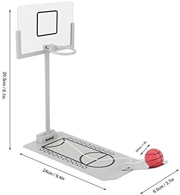 Yosoo Mini Basketball Machine, Decorating Miniature Office Desk Decorations Basketball Hoop Toy Board Game for Basketball Lovers