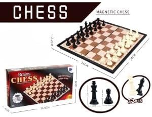 Travel Chess Set Magnetic, 9.8inches Mini Lightweight Chess Set Travel, Portable Chess Board, Party Journey Family Game, Ideal Gift for Birthday and Festival, Foldable Board Storage Box