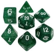 Koplow Games Glitter Poly Set: Green with White (7)