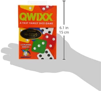 Qwixx: The frantic dice rolling game that everyone plays at once! For ages 8+, 2-5 players, from Gamewright