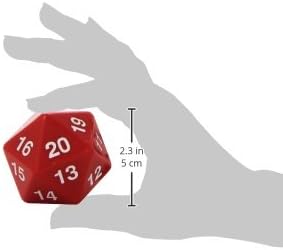 Koplow Games Red Jumbo Dice D20 Count Down 55mm Dice