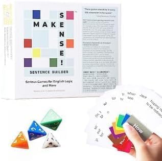 Fun, Effective 5 Game Boxed Set for Syntax Teaching - Ages 12 to Adult - Use Skill and Chance to Collaborate or Compete to Make 10k+ Unpredictable Sentences. Adjust to All Levels and Time Slots