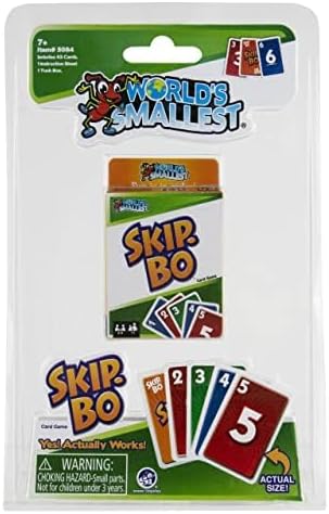 World's Smallest Skip-Bo, Super Fun for Outdoors, Travel & Family Game Night