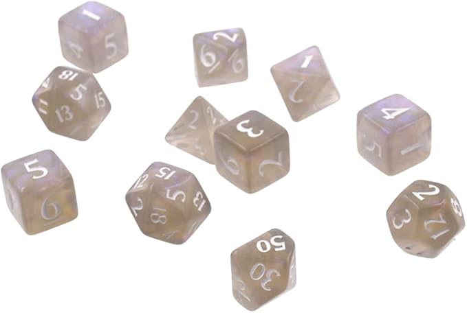 Ultra PRO - Eclipse 11 Dice Set (Smoke Grey) - Great Dice Set for All Kinds of Card Games and Board Games Such As, DND, MTG, and RPG - UP Your Game with Ultra PRO