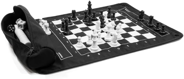 MagBoard by Incremental 3-in-1 Roll-Up Magnetic Travel Games: Chess, Checkers, Backgammon