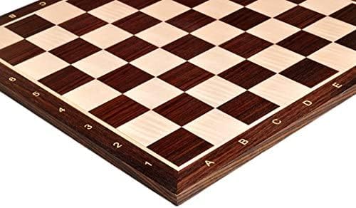 The House of Staunton Indian Rosewood & Maple Wooden Chess Board - 2.25" with Notation & Logo
