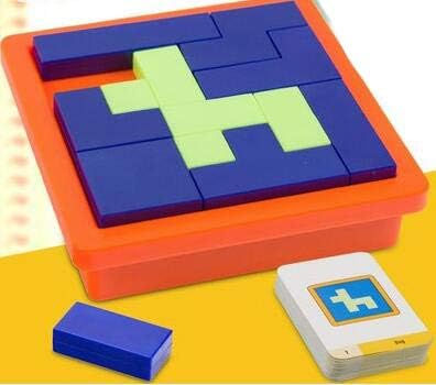Tangram Puzzle Creative Pattern Logic Game for Age 6 to Adult Learn Logical Reasoning Skills Innovation Toys Educational Game Board Parent-Child Game Montessori Gift Toy for Kids 60pcs Cards