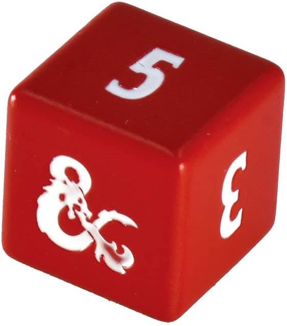 Heavy Metal Red and White D6 Dice Set for Dungeons & Dragons - Great for RPG, DND, MTG as Gamer Dice or Board Gaming Dice