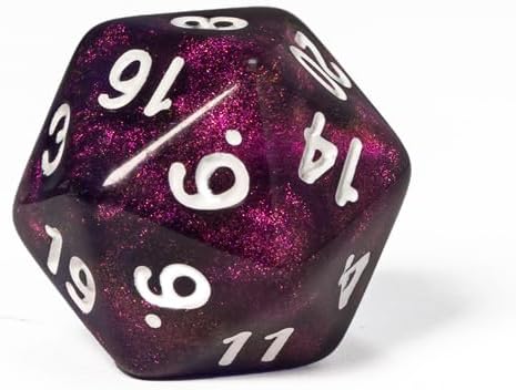 7-Die DND Dice Set Polyhedral Dice Set with a Leather Bag, D&D Dice Set for Dungeons and Dragons, RPG, MTG Table Games (T/Purple)