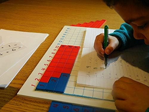 Montessori Math Materials Addition Strip Board for Preschool Early Learning Tool