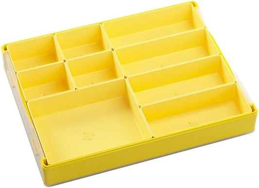 Token Silo Convertible | Store & Organize Board Game Tokens | 9 Removable Trays in 3 Different Sizes | Stackable Token Box | Space-Saving Design | Yellow Color | Made by Gamegenic (GGS22007ML)