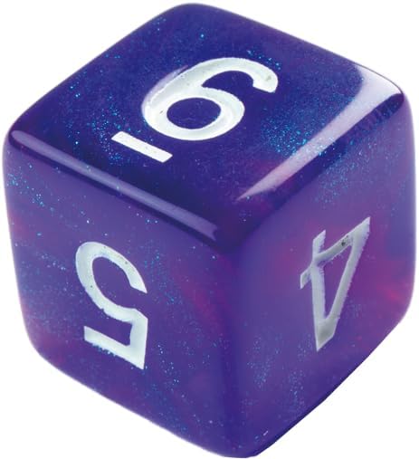 Galaxy Series Moon D6 Dice Set | Set of 12 Six-Sided Dice | Premium Quality Resin Dice for Dice Games, Board Games and Card Games | Cosmic Glittering Design | Black Color | Made by Gamegenic