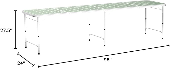 GoPong 8 Foot Portable Beer Pong / Tailgate Tables (Black, Football, American Flag, or Custom Dry Erase)