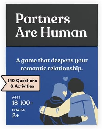 Partners are Human | 140 Conversation Cards to Help Deepen Romantic Relationships | Card Game for Bonding & Communication | Therapy for Adults