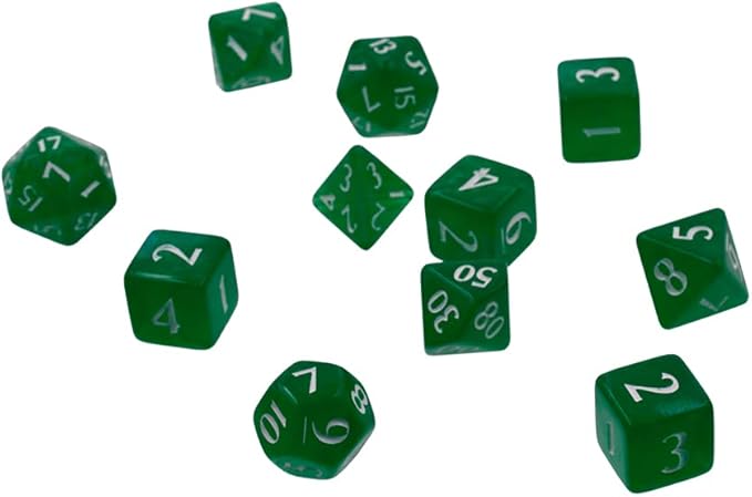 Ultra PRO - Eclipse 11 Dice Set (Forest Green) - Great Dice Set for All Kinds of Card Games and Board Games Such As, DND, MTG, and RPG - UP Your Game with Ultra PRO