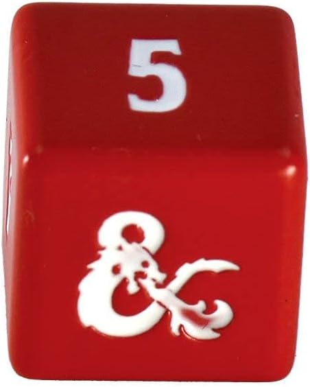 Heavy Metal Red and White D6 Dice Set for Dungeons & Dragons - Great for RPG, DND, MTG as Gamer Dice or Board Gaming Dice