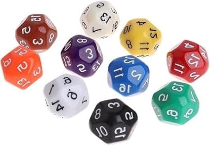 5Pcs Multicolour Polyhedral Dice for Dungeons and Dragons 16 Sided Dice Set Polyhedral Dice with Other Table Games with Random Multi Colored Assortment Playing Dice,Dice and Accessories