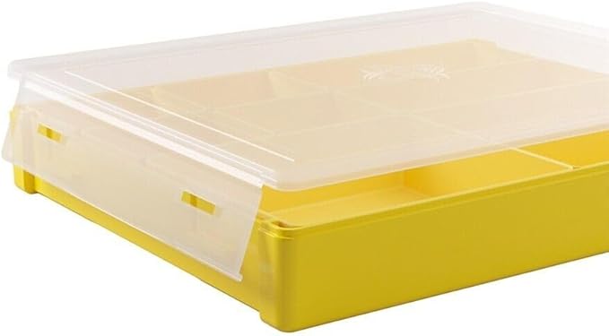 Token Silo Convertible | Store & Organize Board Game Tokens | 9 Removable Trays in 3 Different Sizes | Stackable Token Box | Space-Saving Design | Yellow Color | Made by Gamegenic (GGS22007ML)