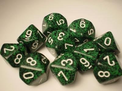 Chessex Dice Sets: Recon Speckled - Ten Sided Die d10 Set (10)