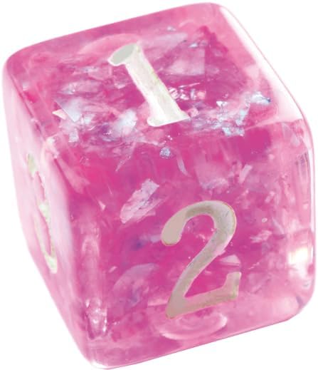 Candy-Like Series RPG Dice Set | Set of 7 Dice in a Variety of Sizes Designed for Roleplaying Games | Premium Quality Resin Dice with Beautiful Glitter Flakes | Raspberry Color | Made by Gamegenic