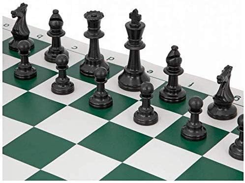 17 Inch Roll-up Chess Set, Roll-up Travel Chess in Carry Bag with Shoulder Strap, Easy to Carry and Premium Pieces, Fun and Entertaining