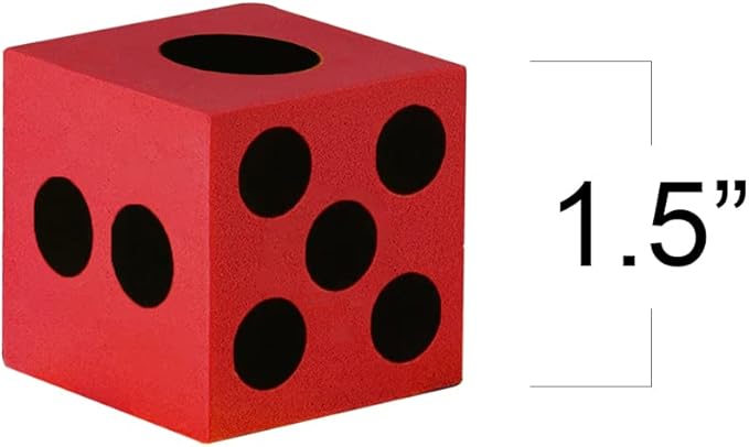 ArtCreativity Foam Dice for Kids, Bulk Set of 48, 1.5 Inch Large Foam Dice Set in Assorted Colors, Great as Foam Dice for Classroom, Casino Party Decorations, and Colored Dice for Board Games