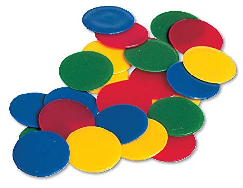 hand2mind Plastic Solid Bingo Chips, Chips for Games, Counting Manipulatvies, Game Chips, Math Counters for Kids, Counting Chips, Math Manipulatives, Math Bingo, Counters for Kids Math (Set of 200)