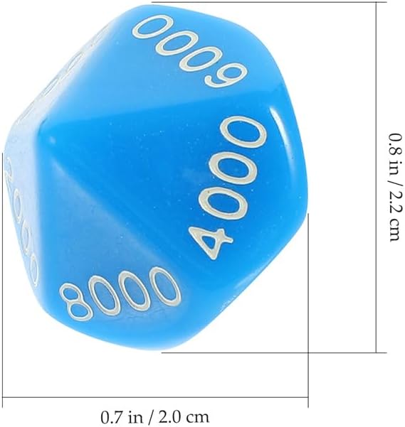 24 Pcs Multi-Sided Game Dice Set, Large Portable Dice for Party Games, Assorted Colors, 0.86 * 0.86 * 3.14 Inch, Plastic, Mini Dice for Board Games and Party Props