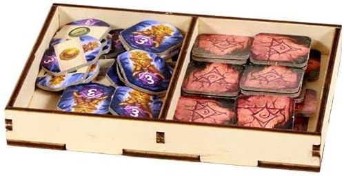 The Broken Token Game Organizer Compatible with Lost Ruins of Arnak - Wooden Game Organizing Box with Multiple Trays