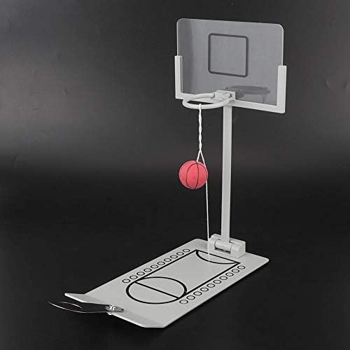 Yosoo Mini Basketball Machine, Decorating Miniature Office Desk Decorations Basketball Hoop Toy Board Game for Basketball Lovers