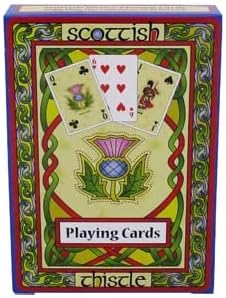 Royal Tara Scottish Playing Cards Set Thistle Design Board Games for Teens Adults Friends Family (W 2.63" x H 3.81")