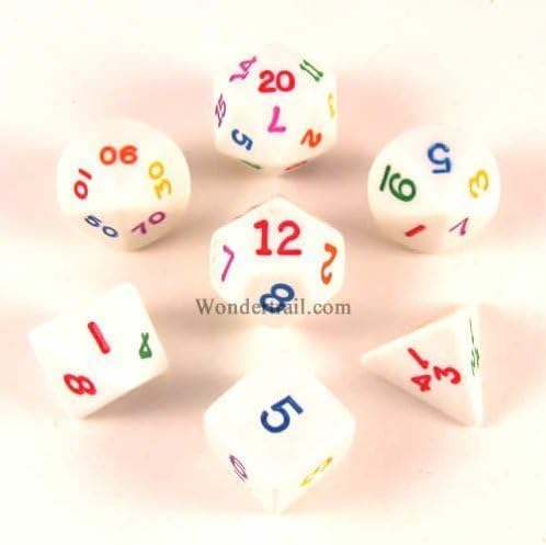 Koplow Games Rainbow Polyhedral Dice 7 Piece Set