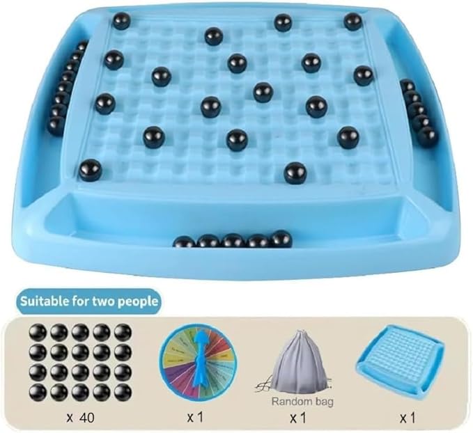 Magnetic Chess Game, Magnet Chess Fun Family Board Games for Kids and Adults,Magnet Chess Game with 40Pcs Magnetic Stones,Table Top Magnetic Board Game,2-4 Players