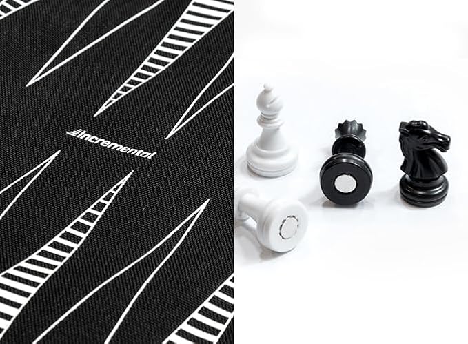 MagBoard by Incremental 3-in-1 Roll-Up Magnetic Travel Games: Chess, Checkers, Backgammon