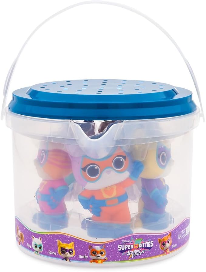 Disney Store Official Bath Set (SuperKitties) - Kids Bath Accessories with Beloved Disney Characters - Colorful and Fun Bath Time Essentials for Kids - Suitable for All Ages