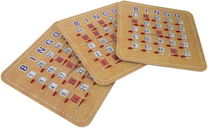 Deluxe Bingo Game with Accessories, Metal Ball Spinner, Wooden Bingo Balls & Board & Shutter Cards for Adults, Boys and Girls by Hey! Play!