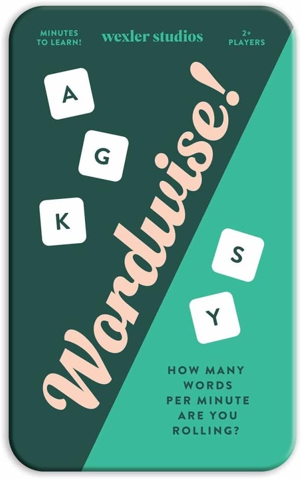 Galison Wordwise! Dice Game – Fun Dice Game for Kids, Easy to Play Family Game for 2+ Players, for Ages 6+ – Convenient Storage Tin and Instructions Included, Great Learning Activity for Kids