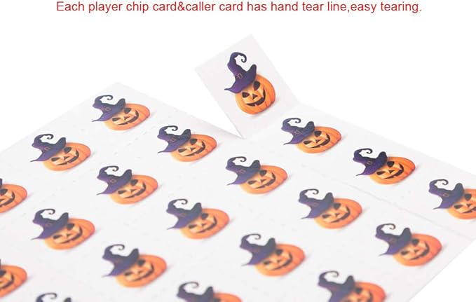 MISS FANTASY Halloween Games Halloween Bingo Game for Kids Halloween Party Games for Kids Family Classroom Activities 24 Players Bingo Cards