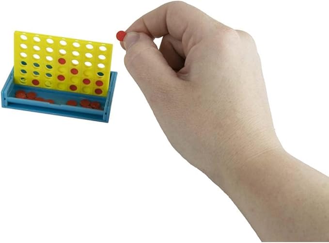 World's Smallest Connect 4 Board Game, Miniature Classic Game with Grid, Case & Tokens, Fun for All Ages, Family Games for Kids, Perfect for Stocking Stuffers, Easter Baskets, Party Favors, Ages 6+