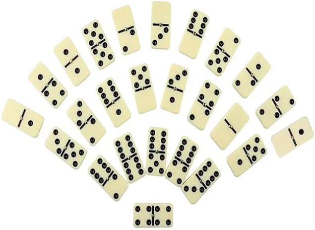 Dominoes Set for Adults, Double Six, Double 6 Professional Domino Tiles with Wooden Box, 28 pcs Domino Set 28 Tiles with Natural Wooden Case - Gift Ready Boxed