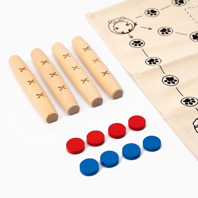 DEAD SKIN YUTNORI Korean Board Games 윷놀이 Floor Games for Family, Adults, Party, Strategy Wood Stick Games Premium Wood