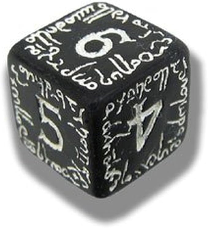 Elven Dice set Black/white (7) Board Game