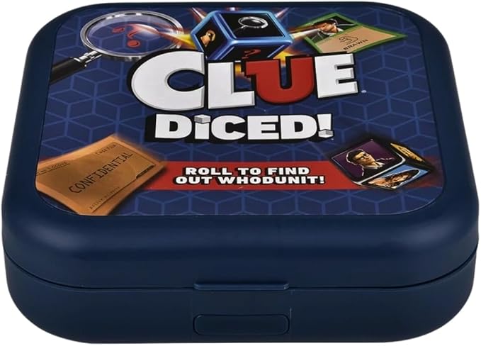 Hasbro Gaming Clue Diced Game, Easy to Learn Game, Quick Game, Portable Travel Game, Travel Game, Family Board Game, Fast Game for Kids Ages 8 and Up