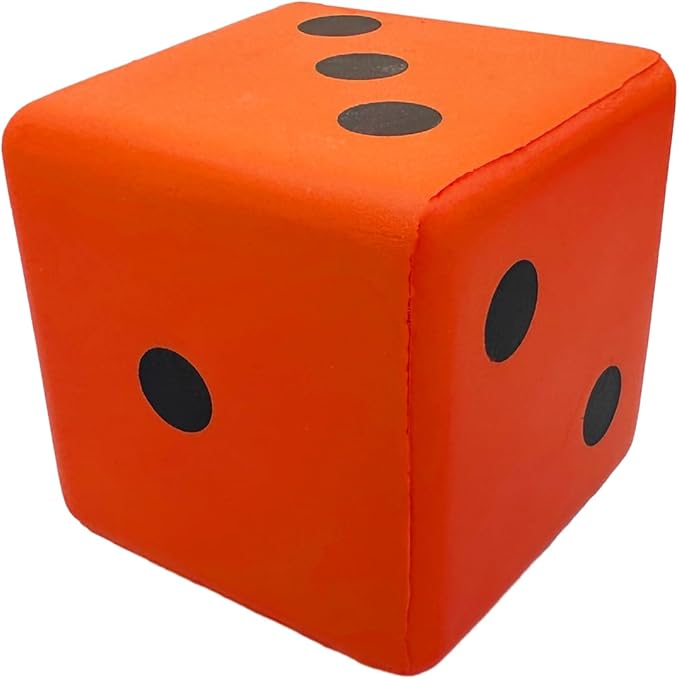 3.15 Inches Foam Dice Toy: A Fun-Filled, Kawaii Dices Educational Toy for Kid Board Game and Learning Sessions (Fortunate Orange)