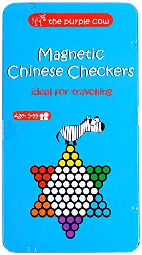The Purple Cow- Magnetic, Lightweight, Travel Size Chinese Checkers Board Game for Kids and Adults. Classic Game with a Modern Twist.