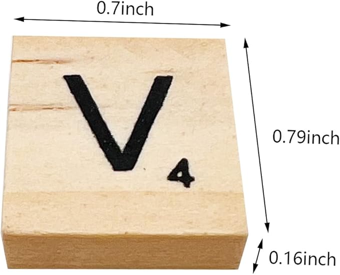 400 Pcs Scrabble Letters, Wood Scrabble Tiles for Crafts