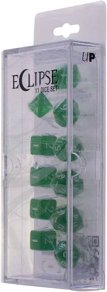 Ultra PRO - Eclipse 11 Dice Set (Forest Green) - Great Dice Set for All Kinds of Card Games and Board Games Such As, DND, MTG, and RPG - UP Your Game with Ultra PRO